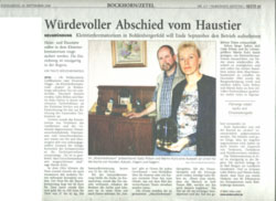 Zeitungsbericht Nordwest Zeitung vom 16.09.2006